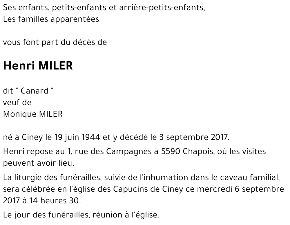 Henri MILER