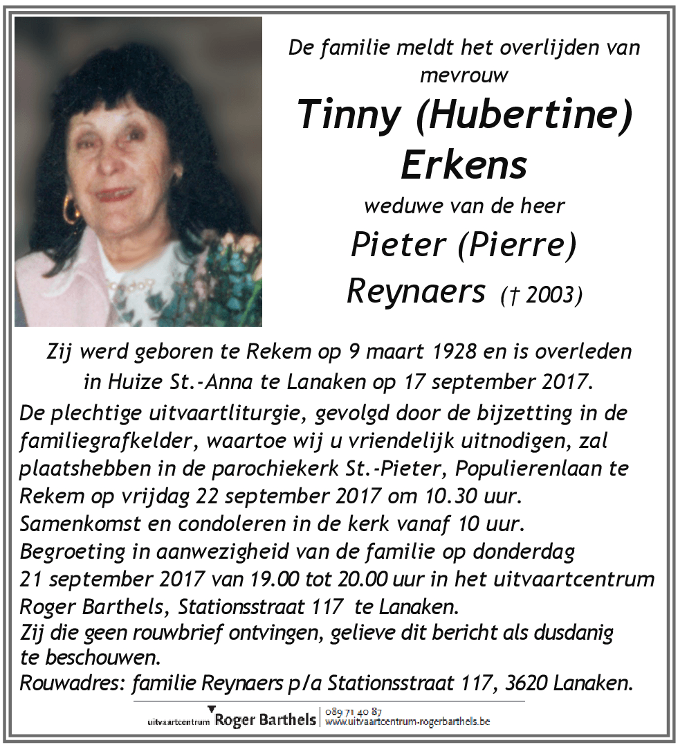 Hubertine (Tinny) Erkens