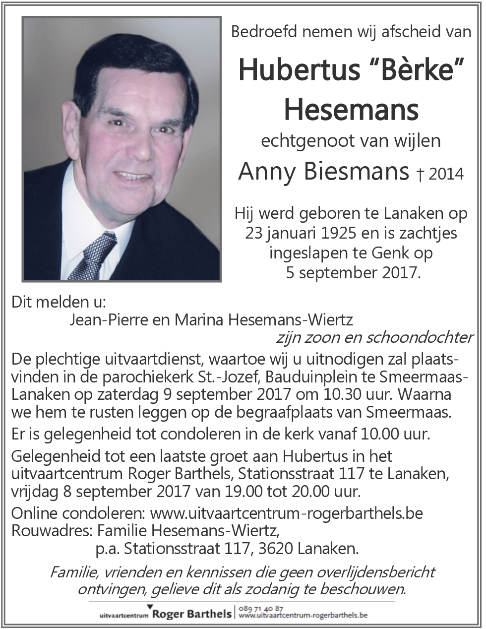 Hubertus “Bèrke” Hesemans