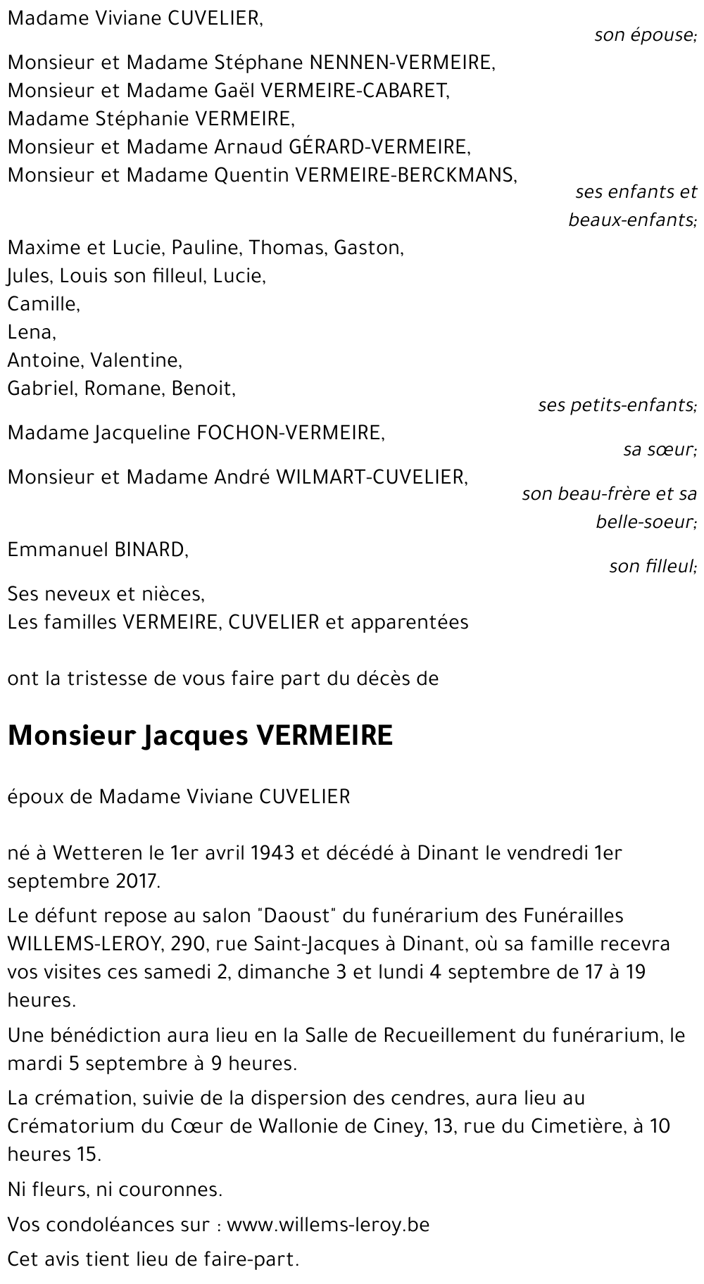 Jacques VERMEIRE