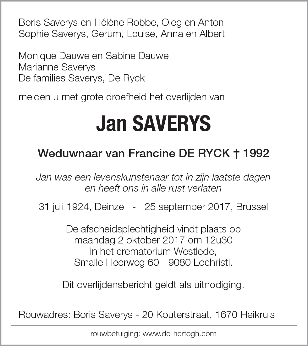 Jan SAVERYS