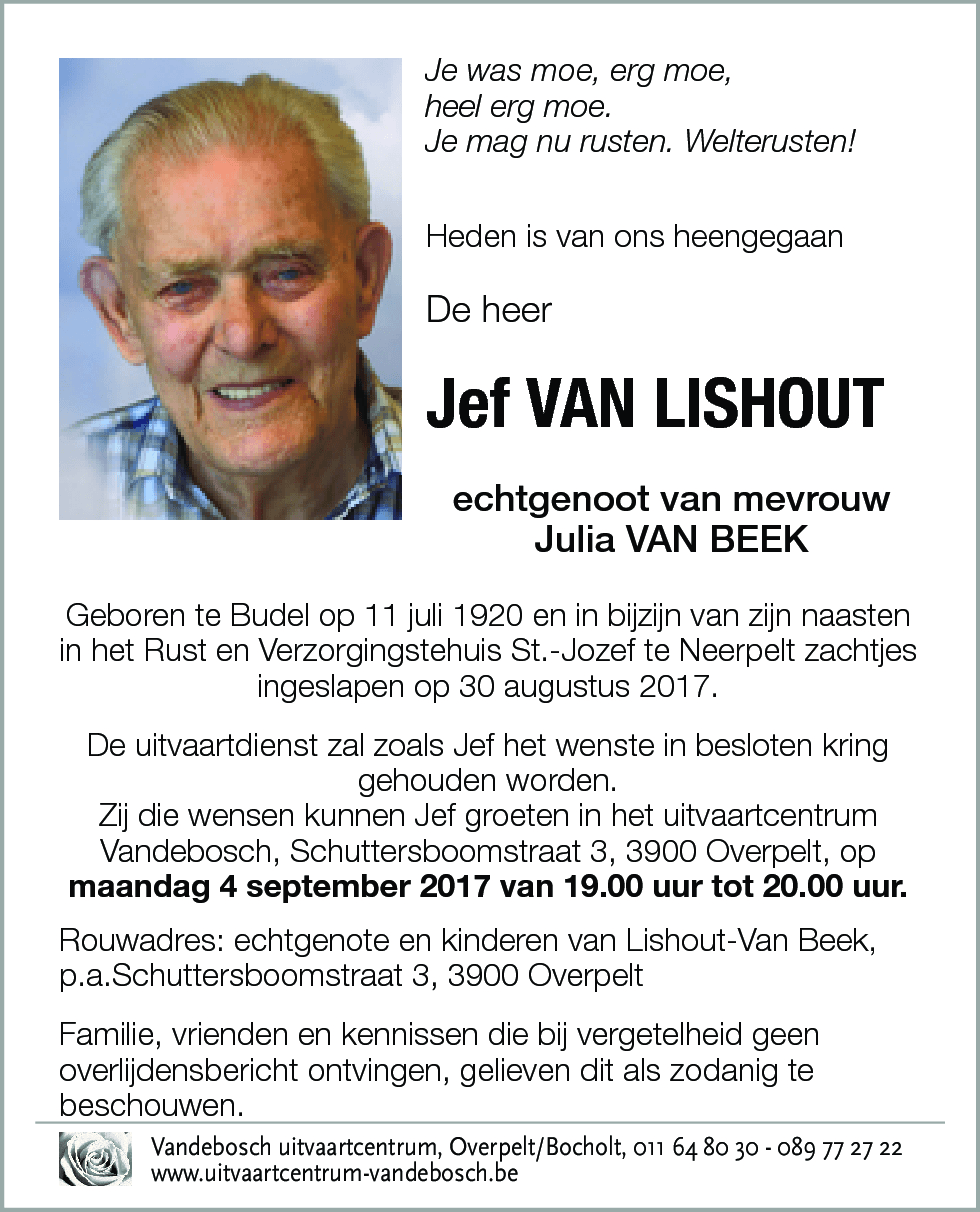 Jef VAN LISHOUT