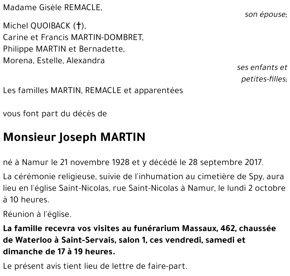 Joseph MARTIN