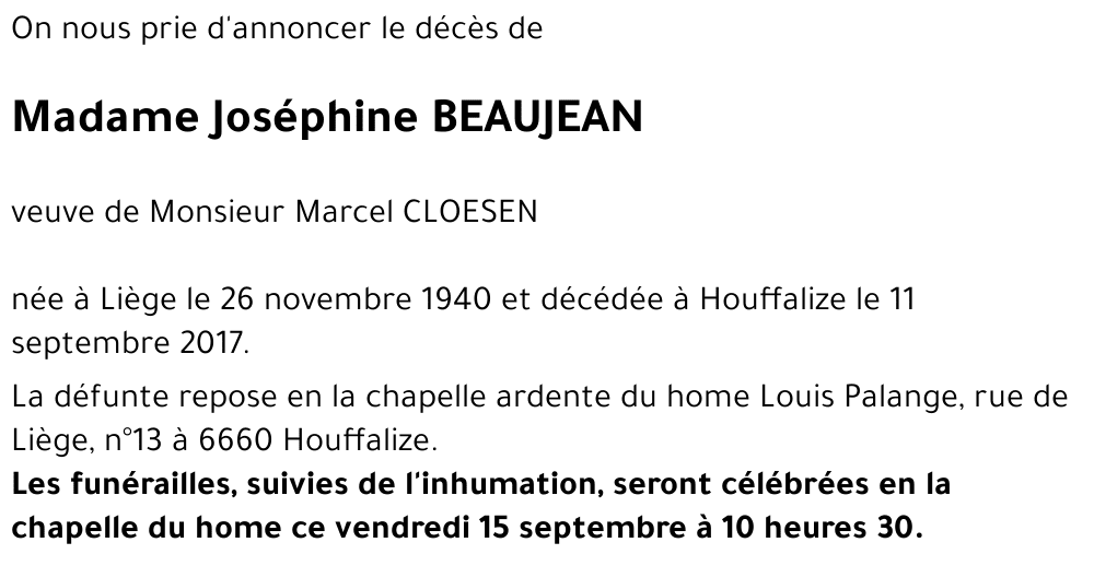 Joséphine BEAUJEAN