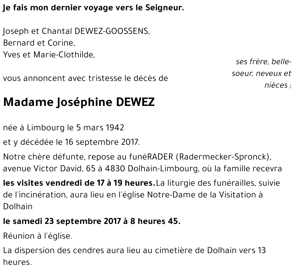 Joséphine DEWEZ