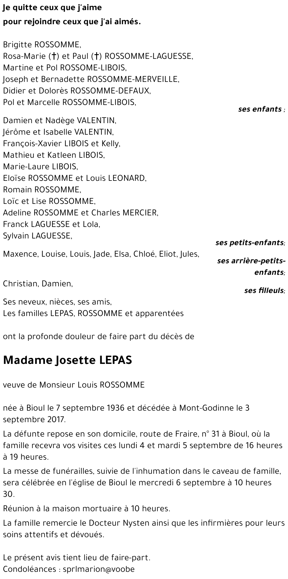 Josette LEPAS