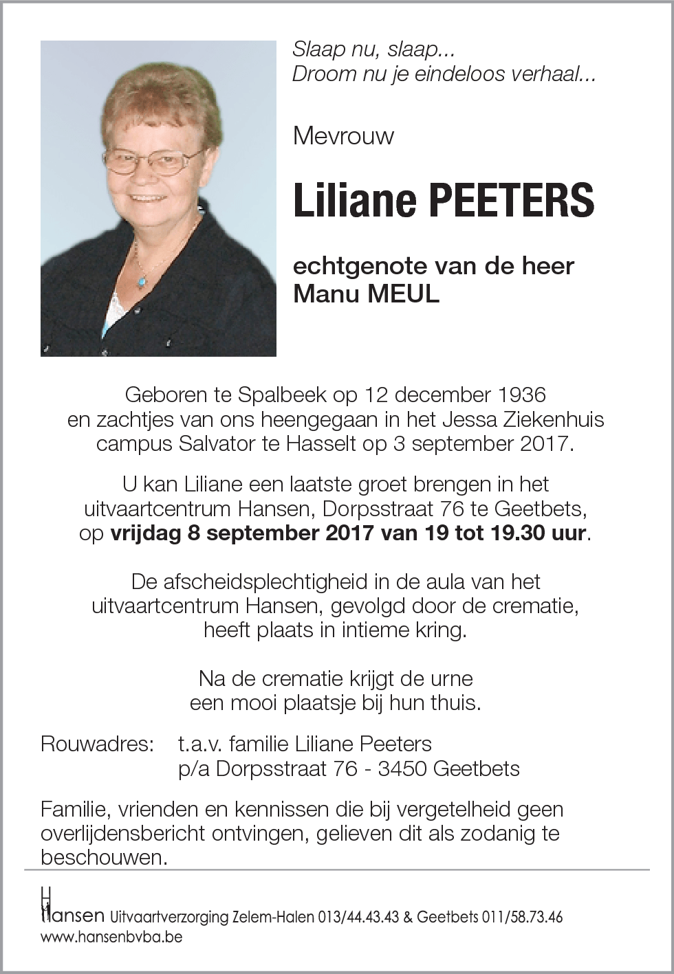 Liliane PEETERS