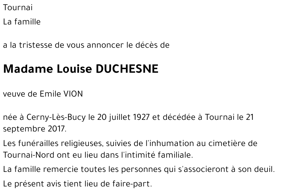 Louise DUCHESNE