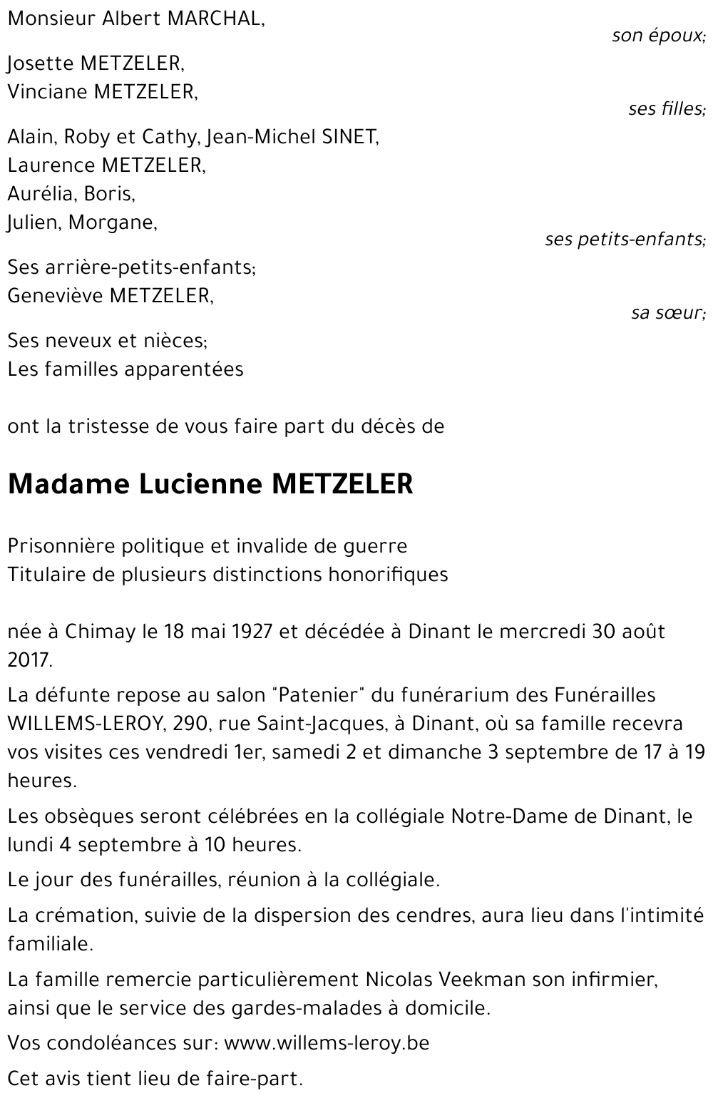 Lucienne METZELER