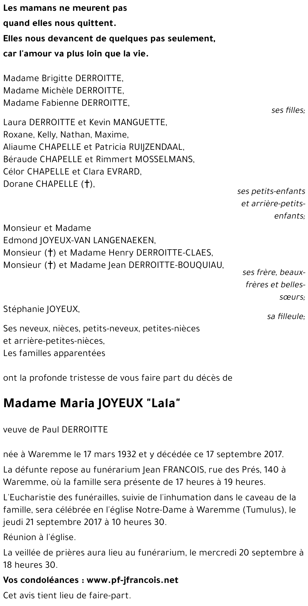 Maria JOYEUX