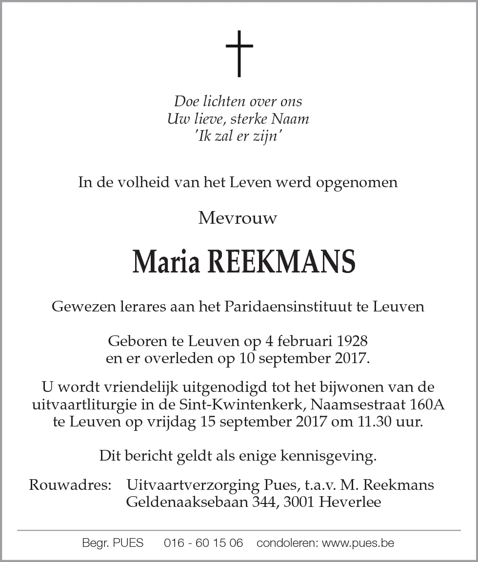 Maria Reekmans