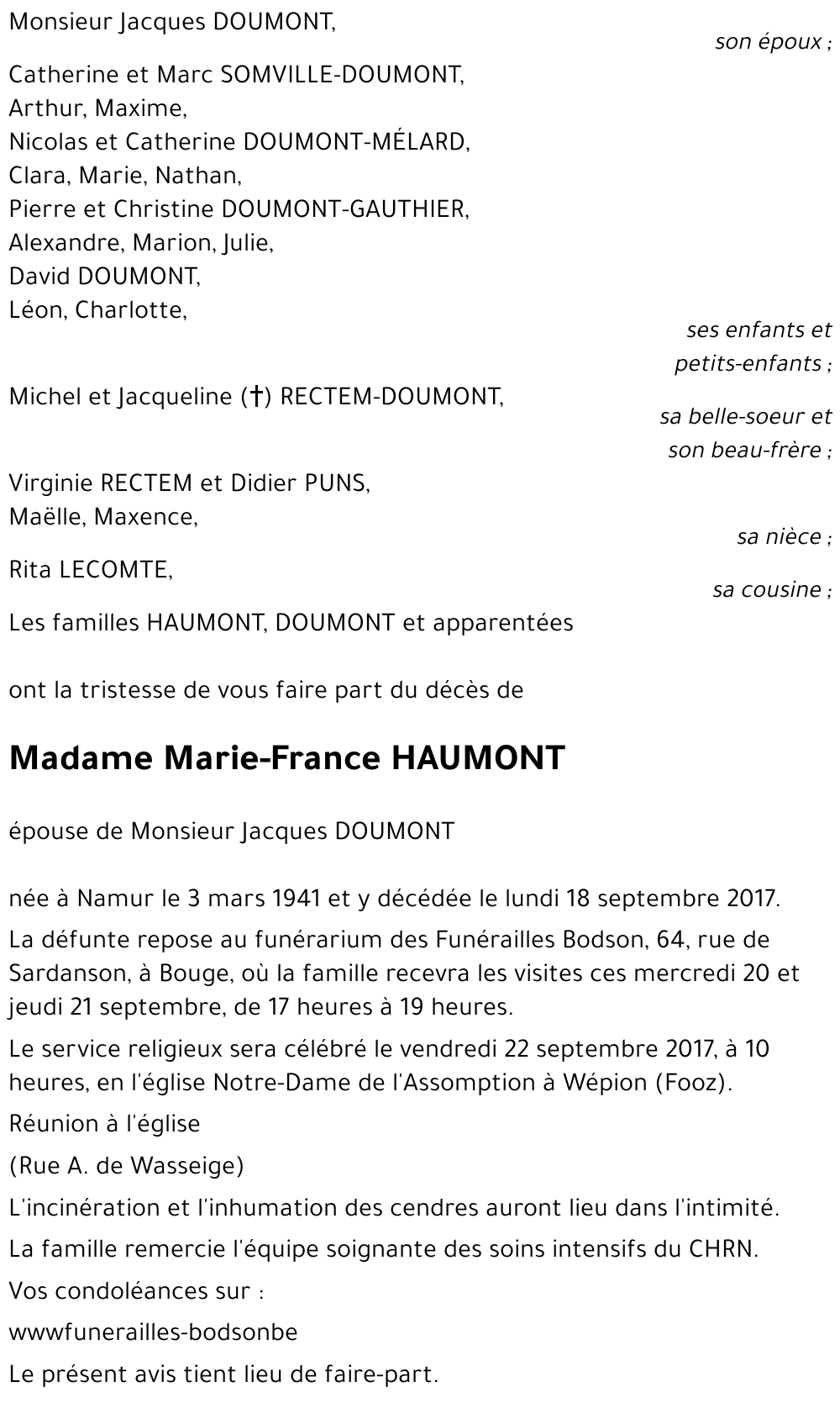 Marie-France HAUMONT
