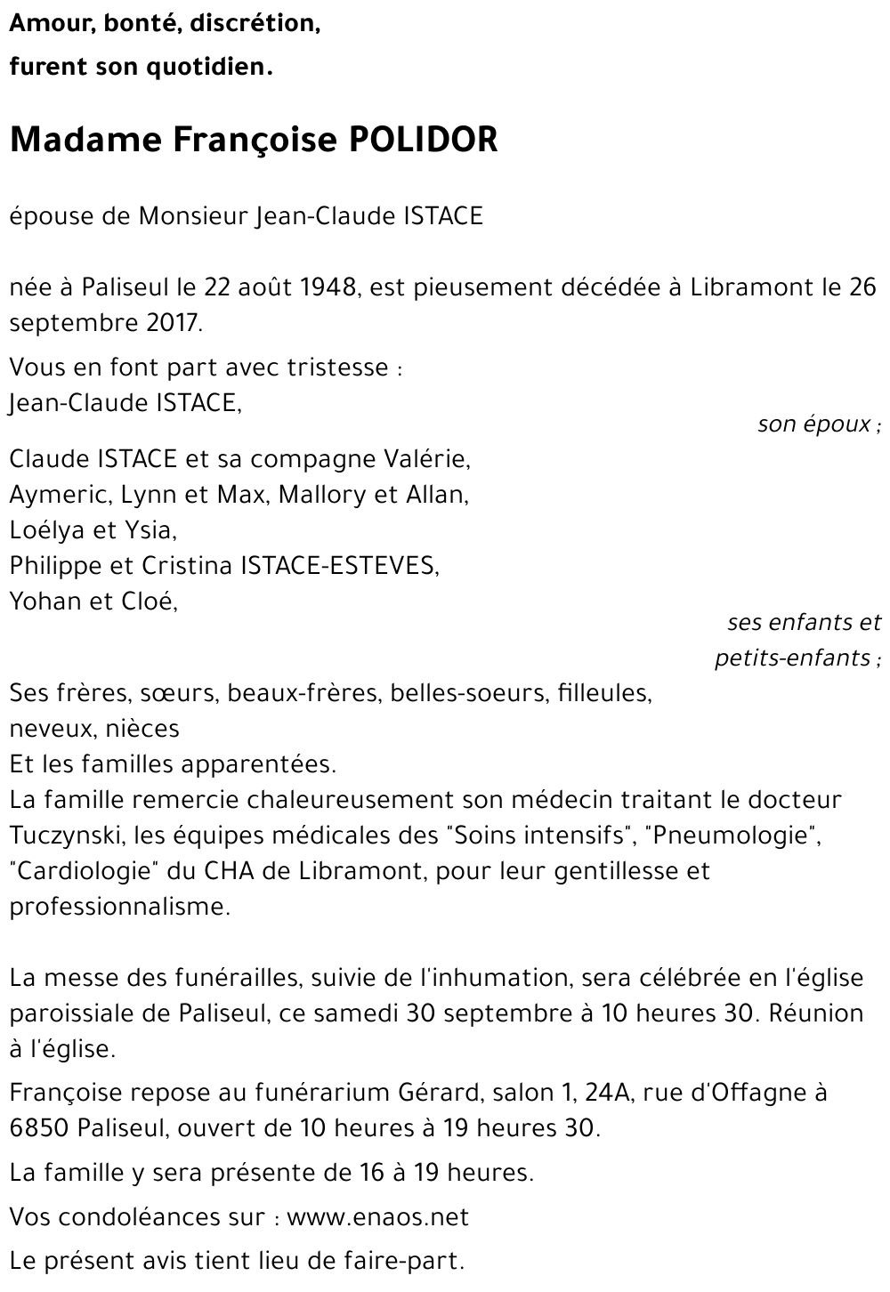 Marie-Françoise POLIDOR