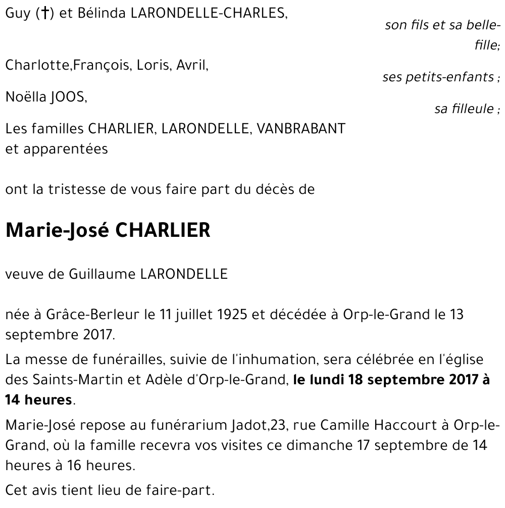 Marie-José CHARLIER