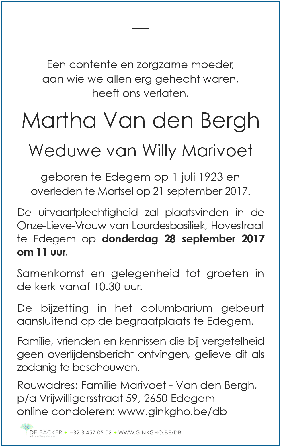 Martha Van den Bergh