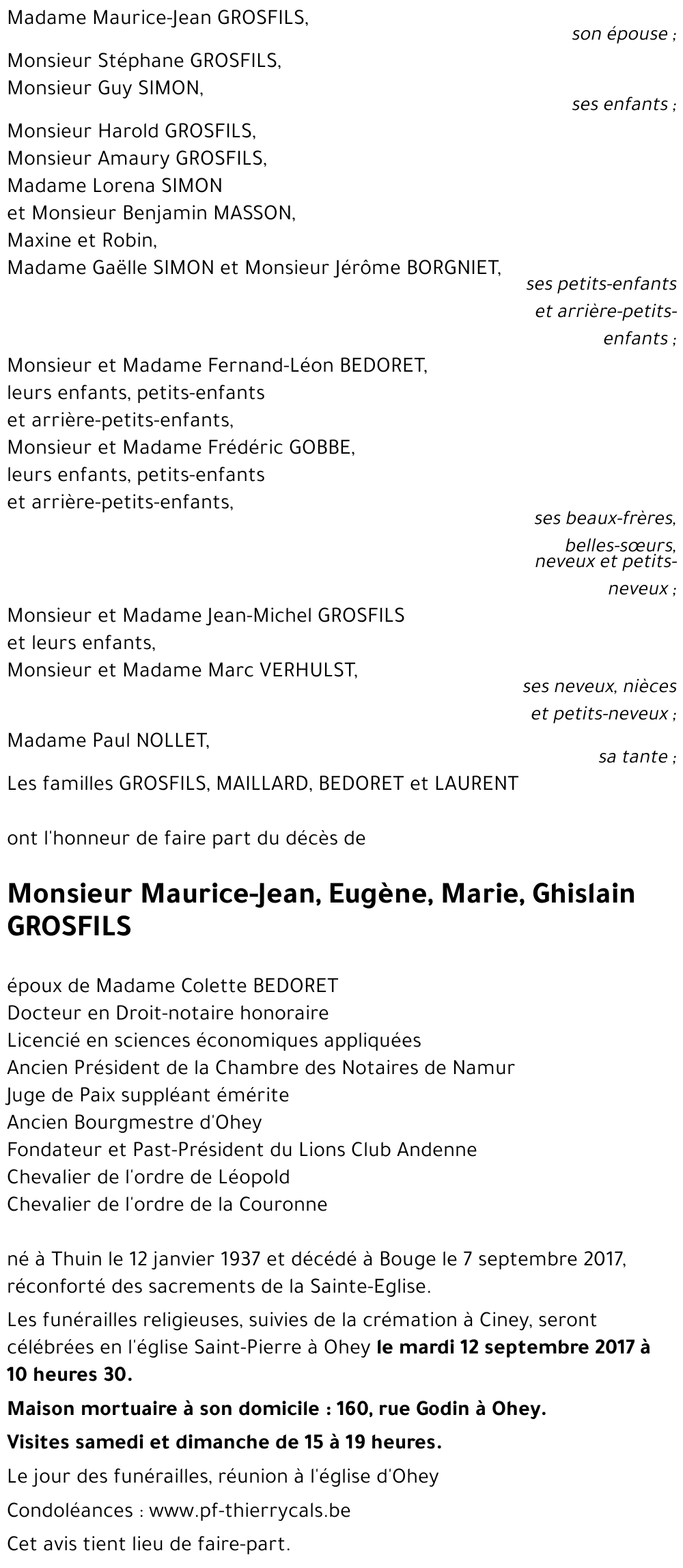 Maurice-Jean GROSFILS