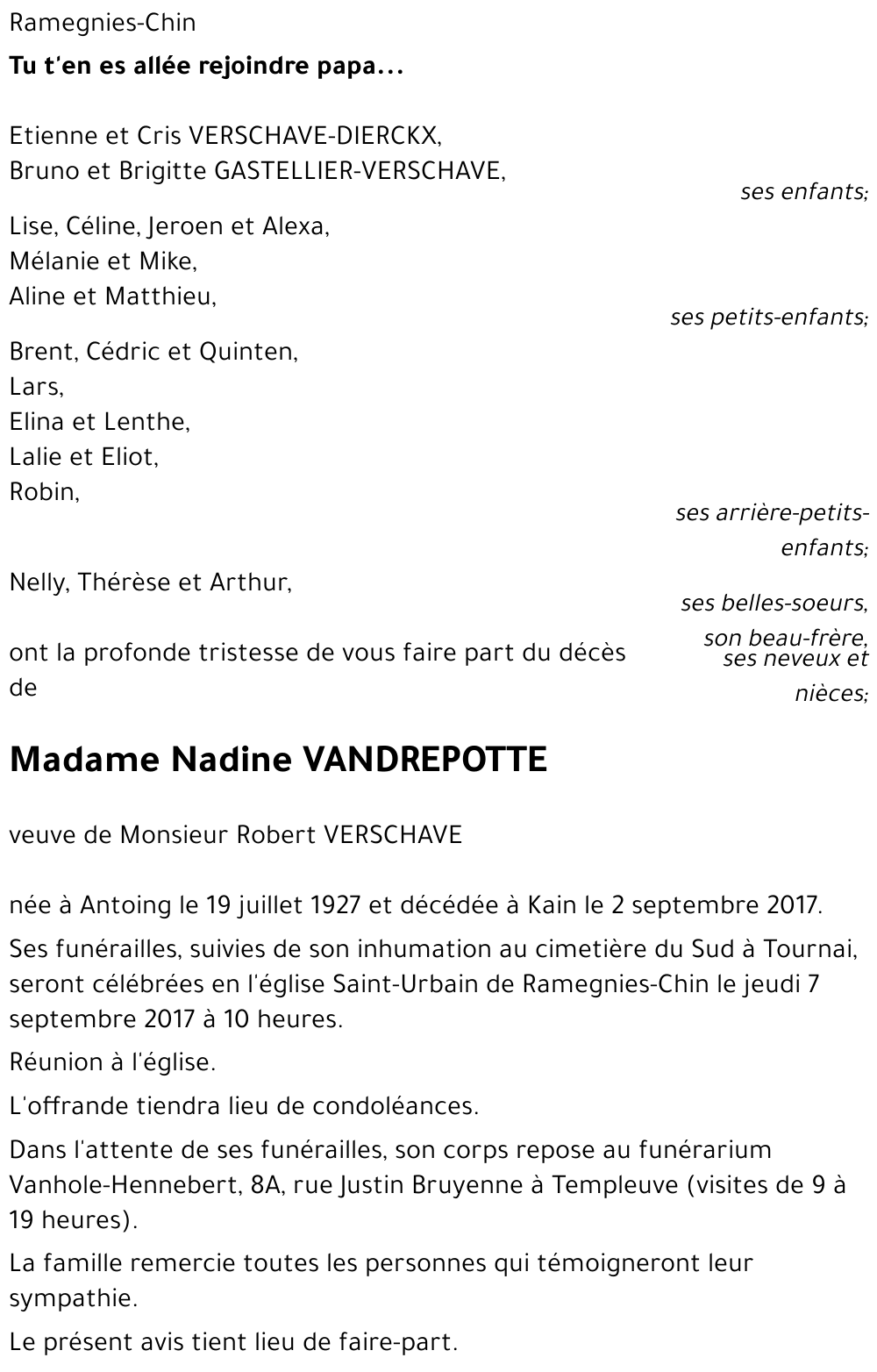 Nadine VANDREPOTTE