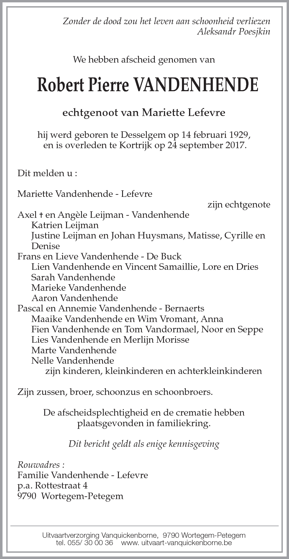 Robert Pierre Vandenhende