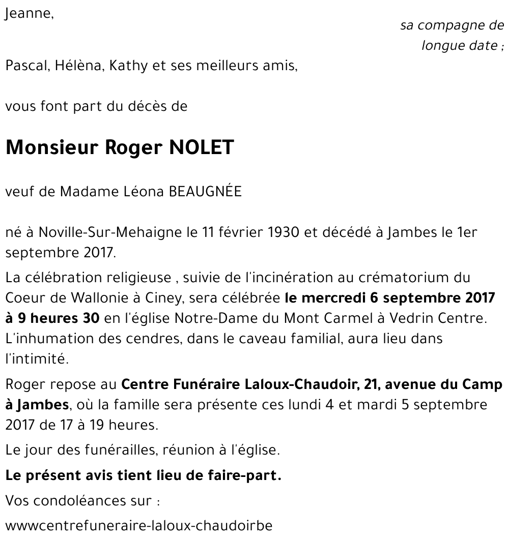 Roger NOLET