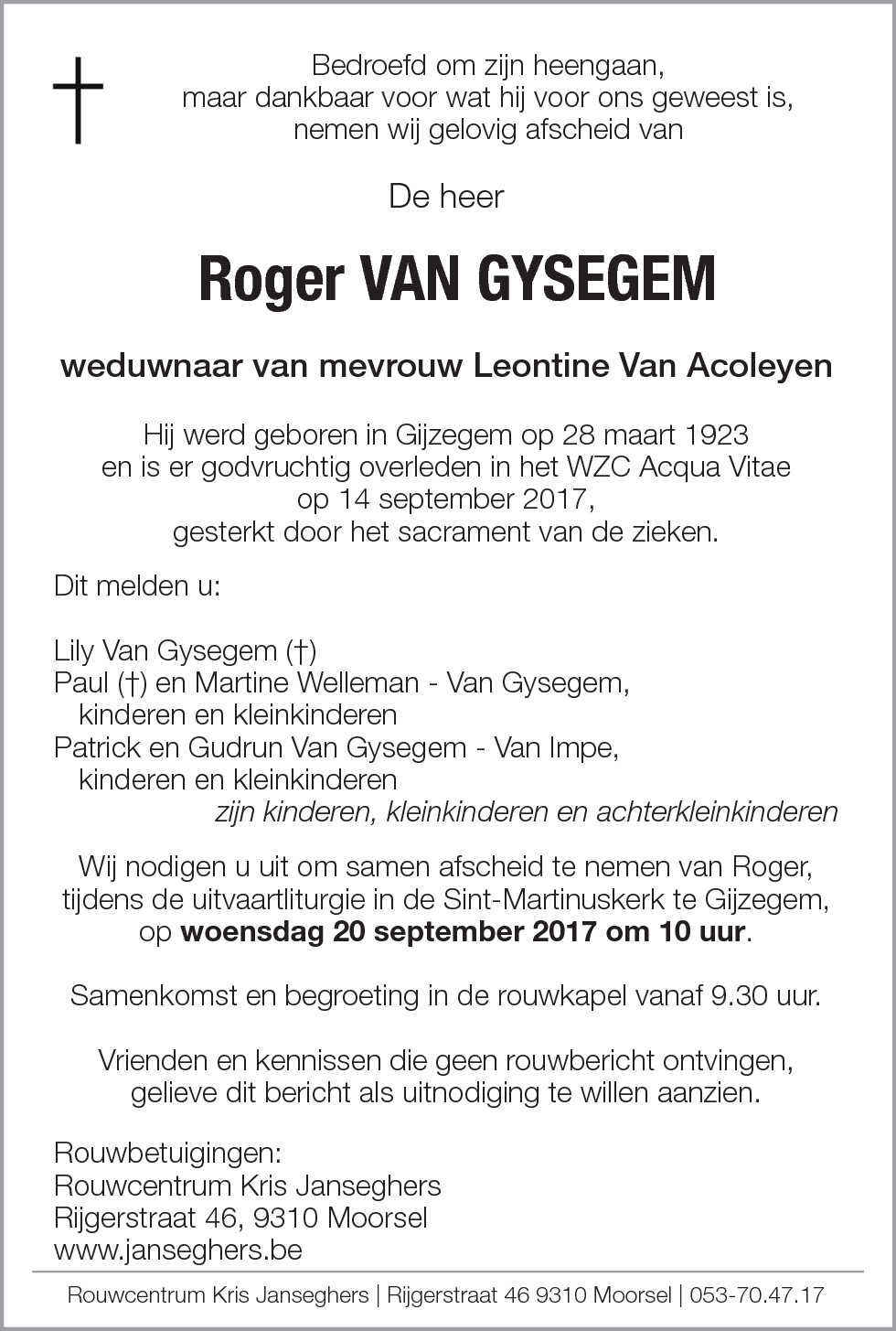 Roger Van Gysegem