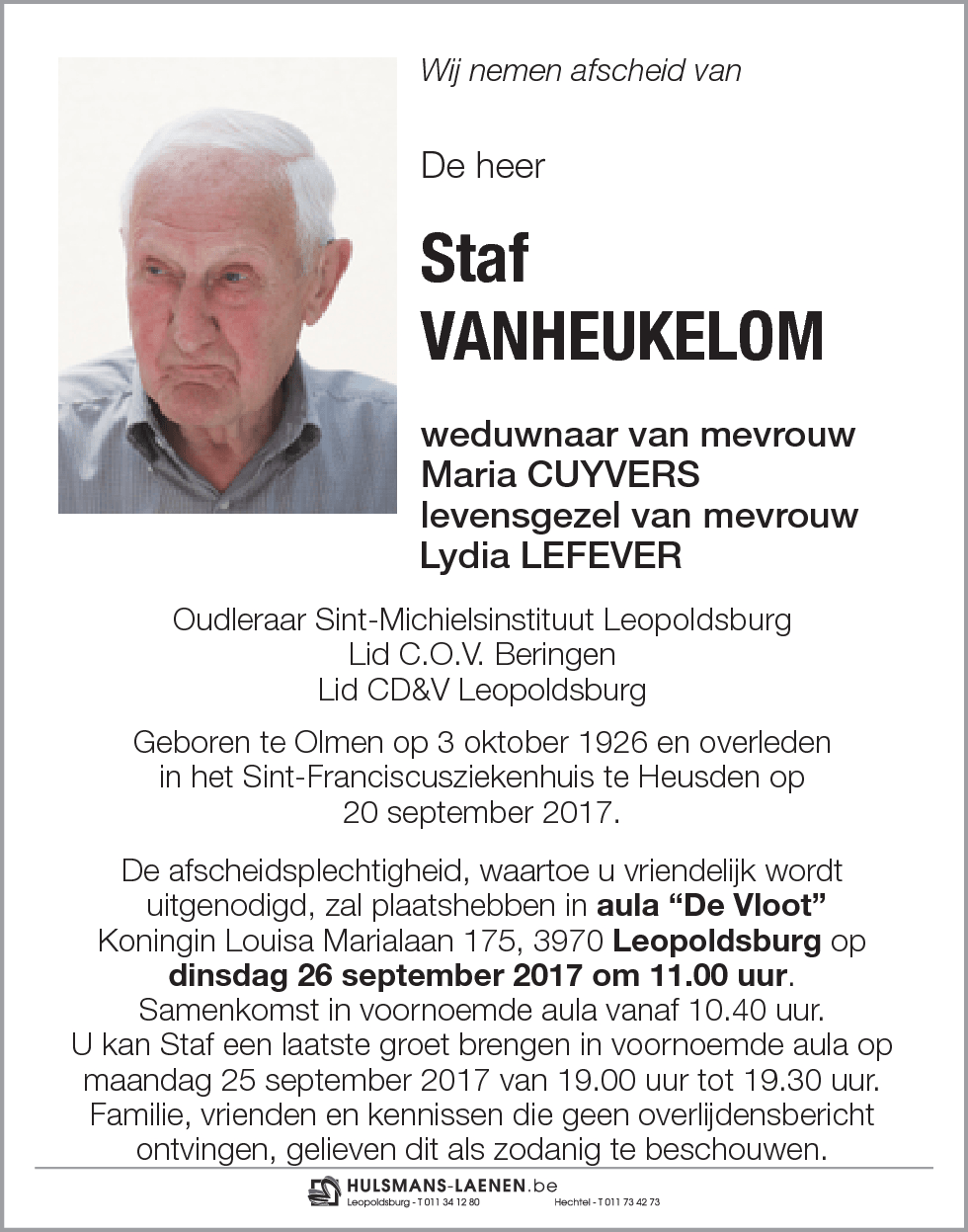 Staf Vanheukelom