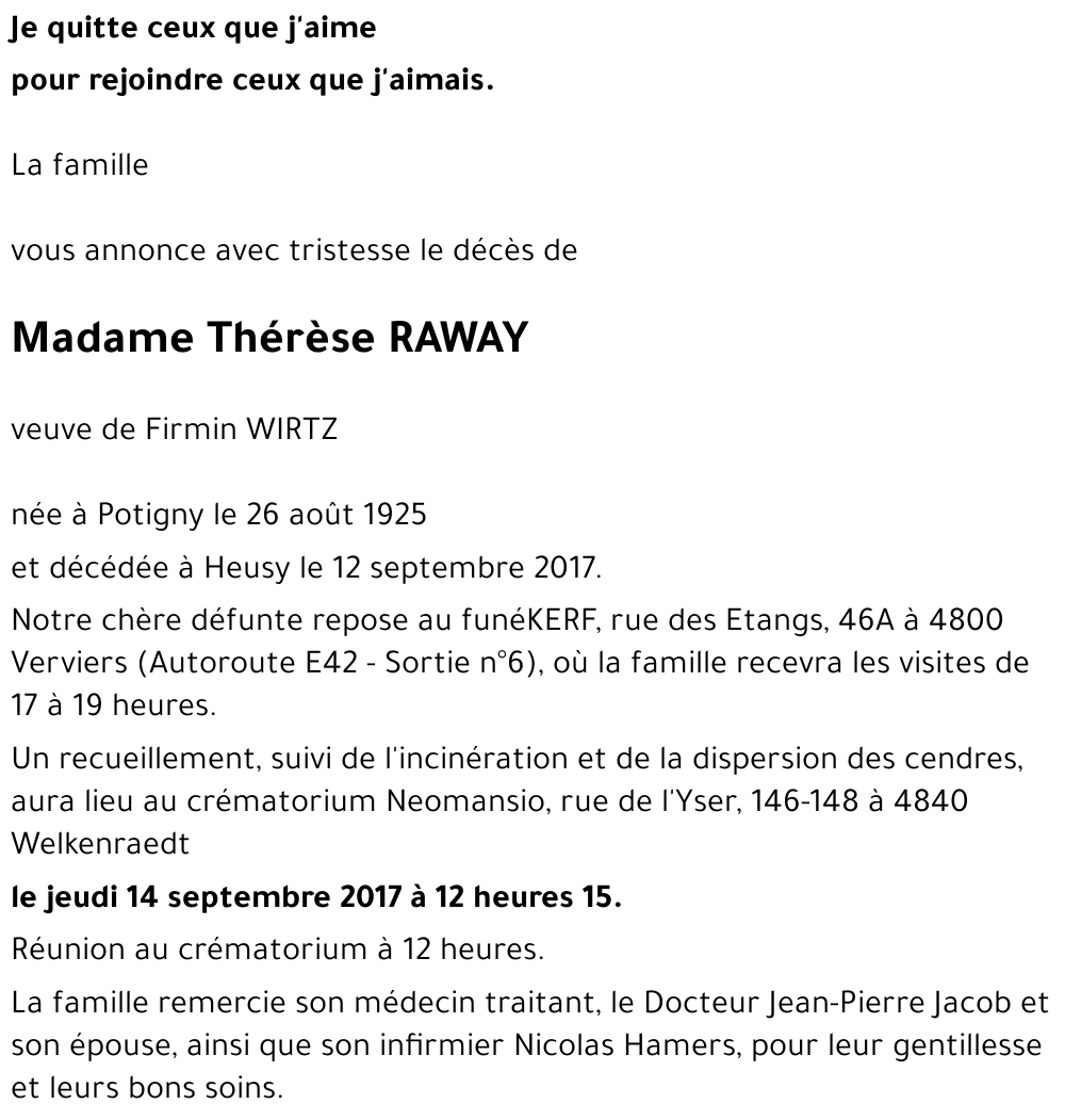 Thérèse RAWAY