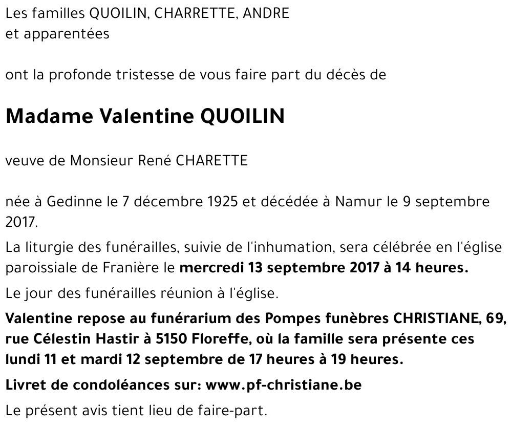 Valentine QUOILIN