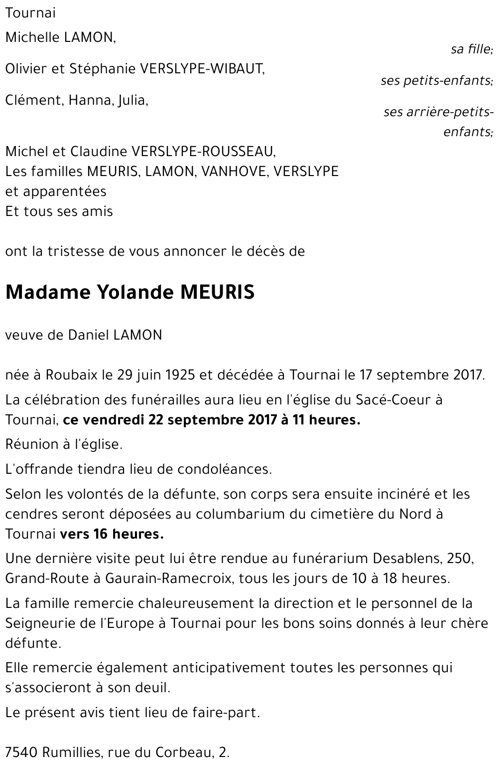 Yolande MEURIS