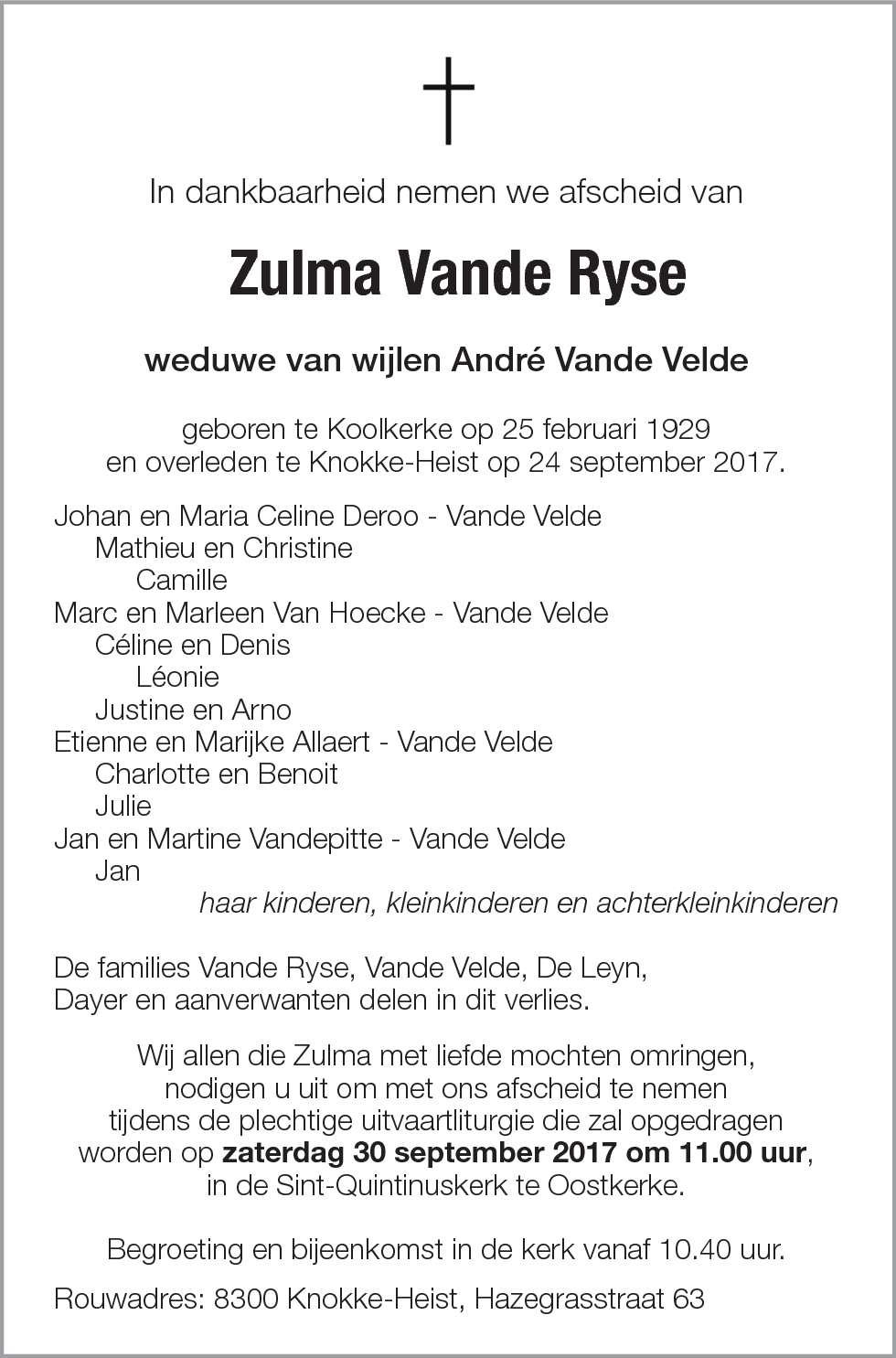 Zulma Vande Ryse