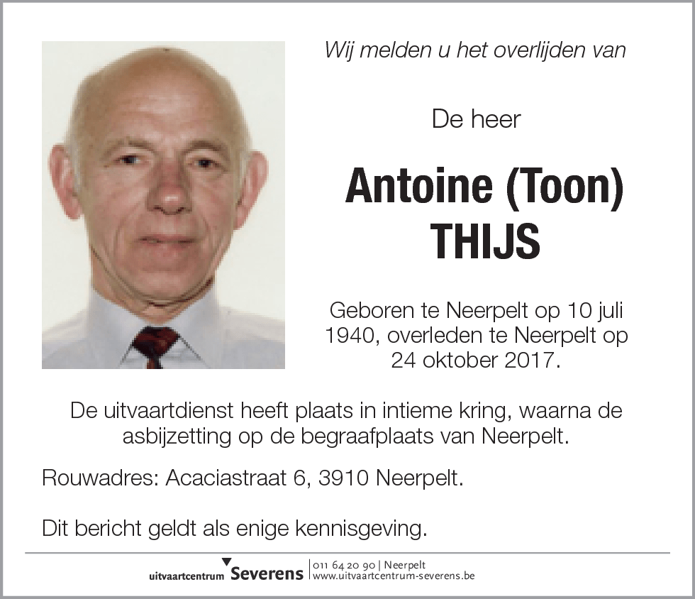 Antoine (Toon) Thijs
