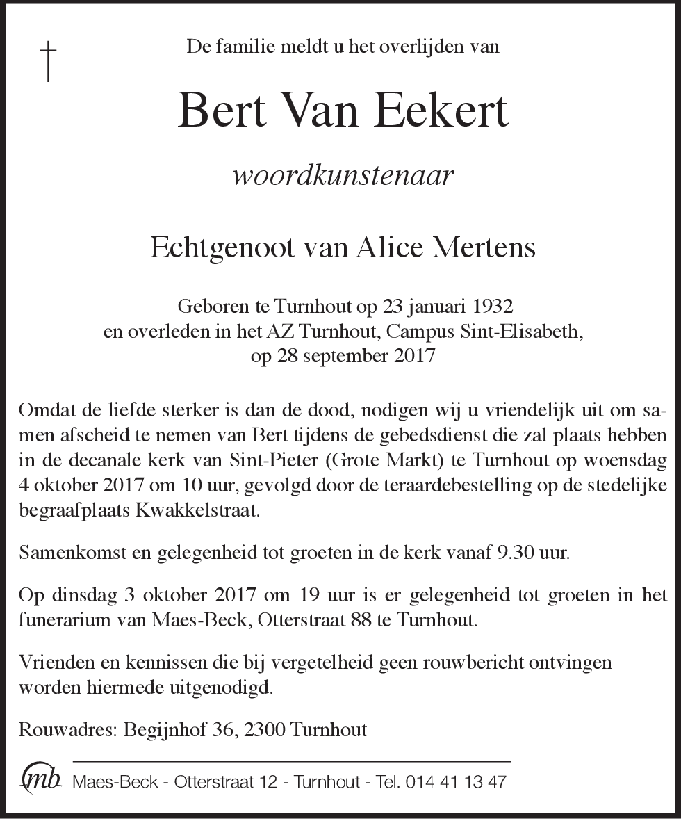 Bert Van Eekert