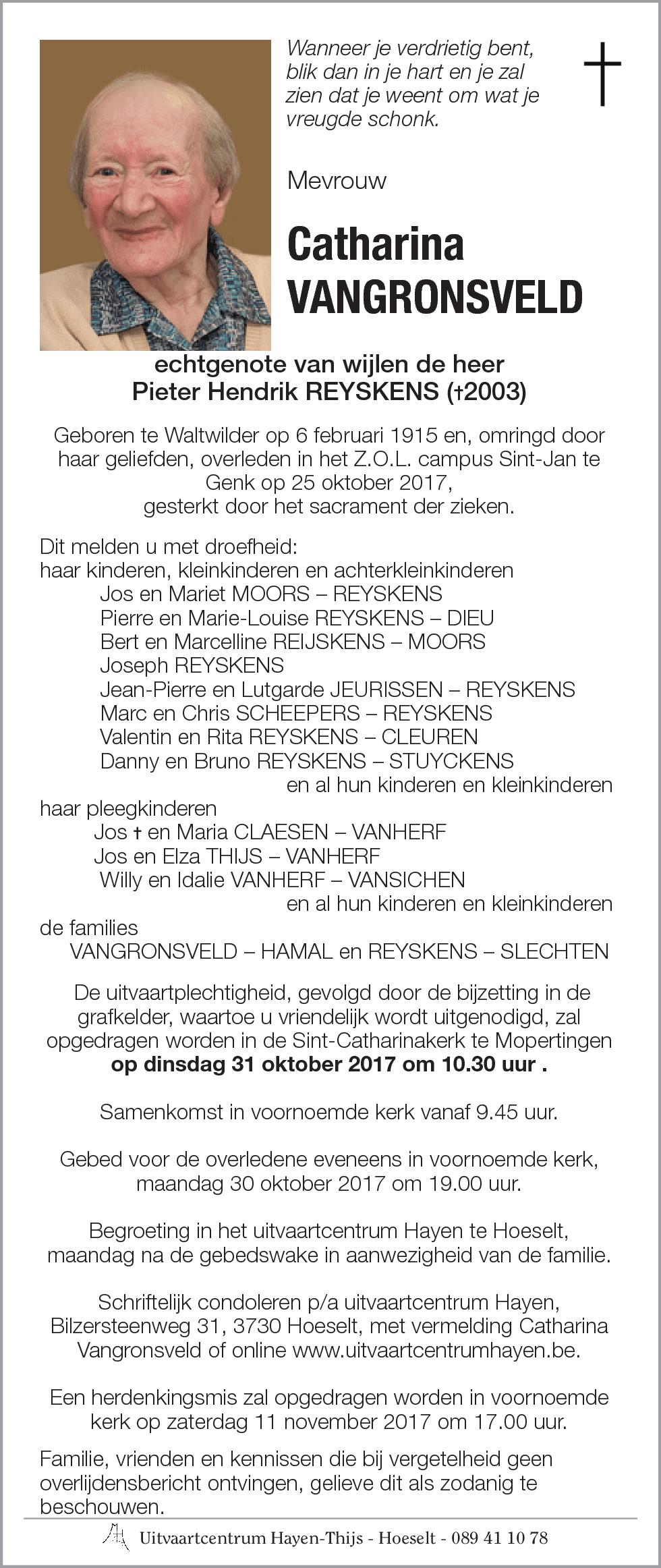 Catharina VANGRONSVELD