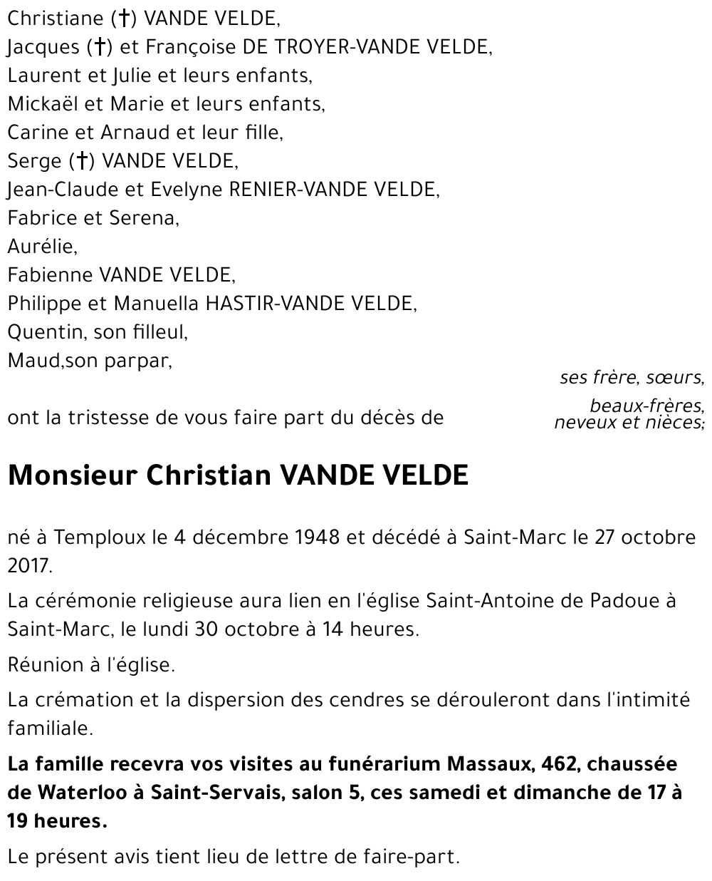 Christian VANDE VELDE