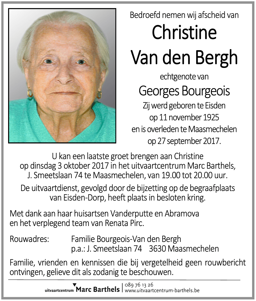 Christina Van den Bergh