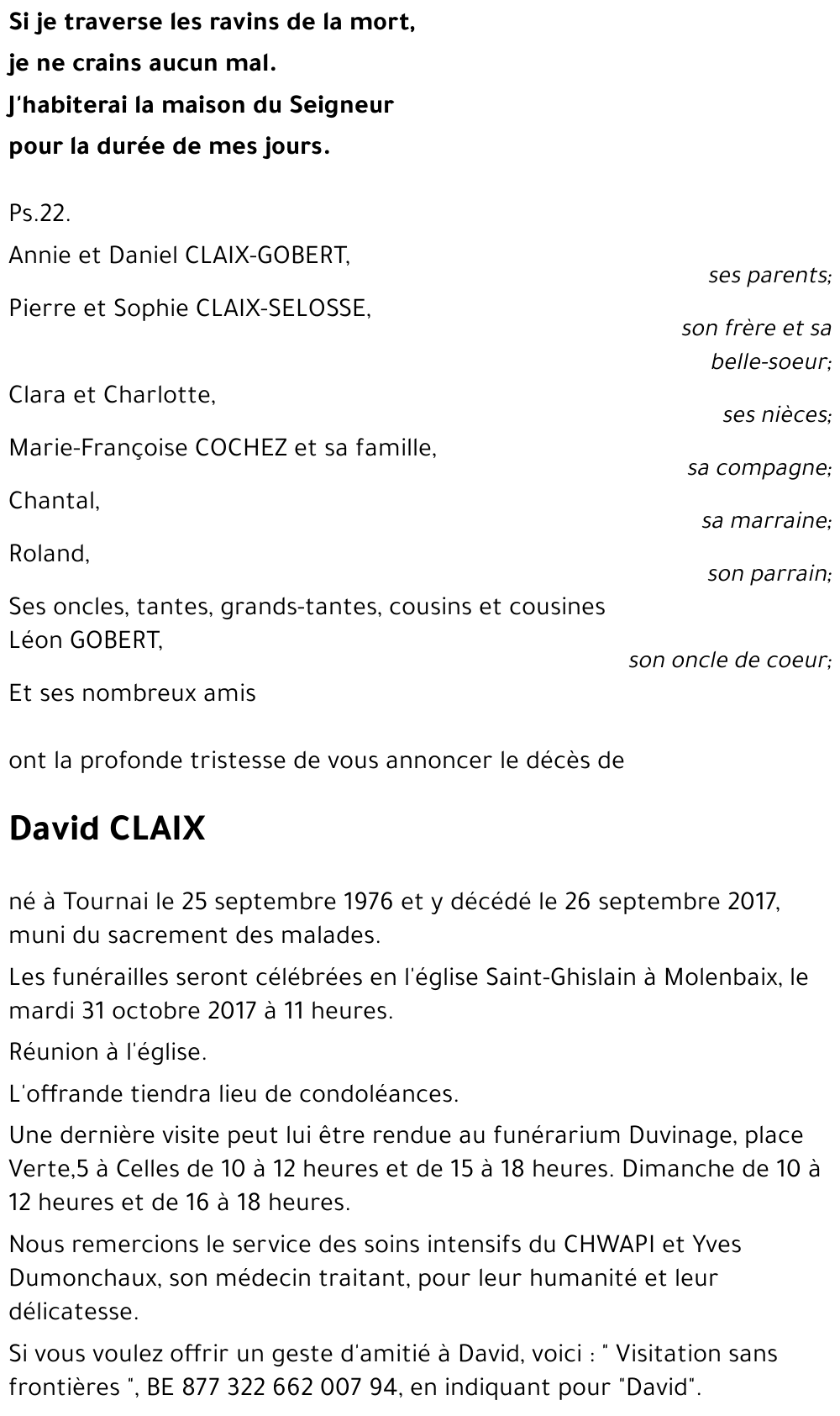 David CLAIX
