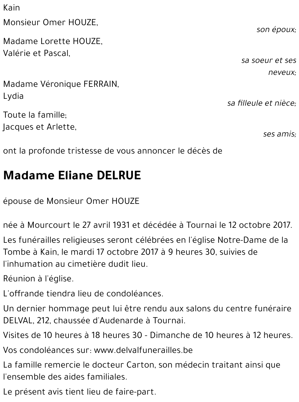 Eliane DELRUE