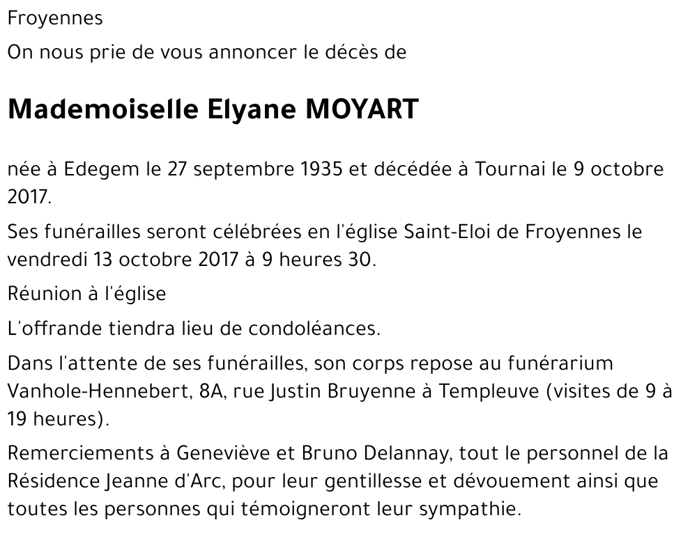 Elyane MOYART