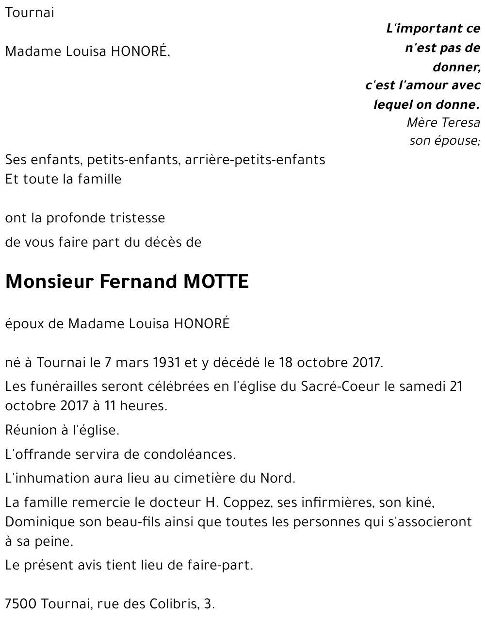 Fernand MOTTE