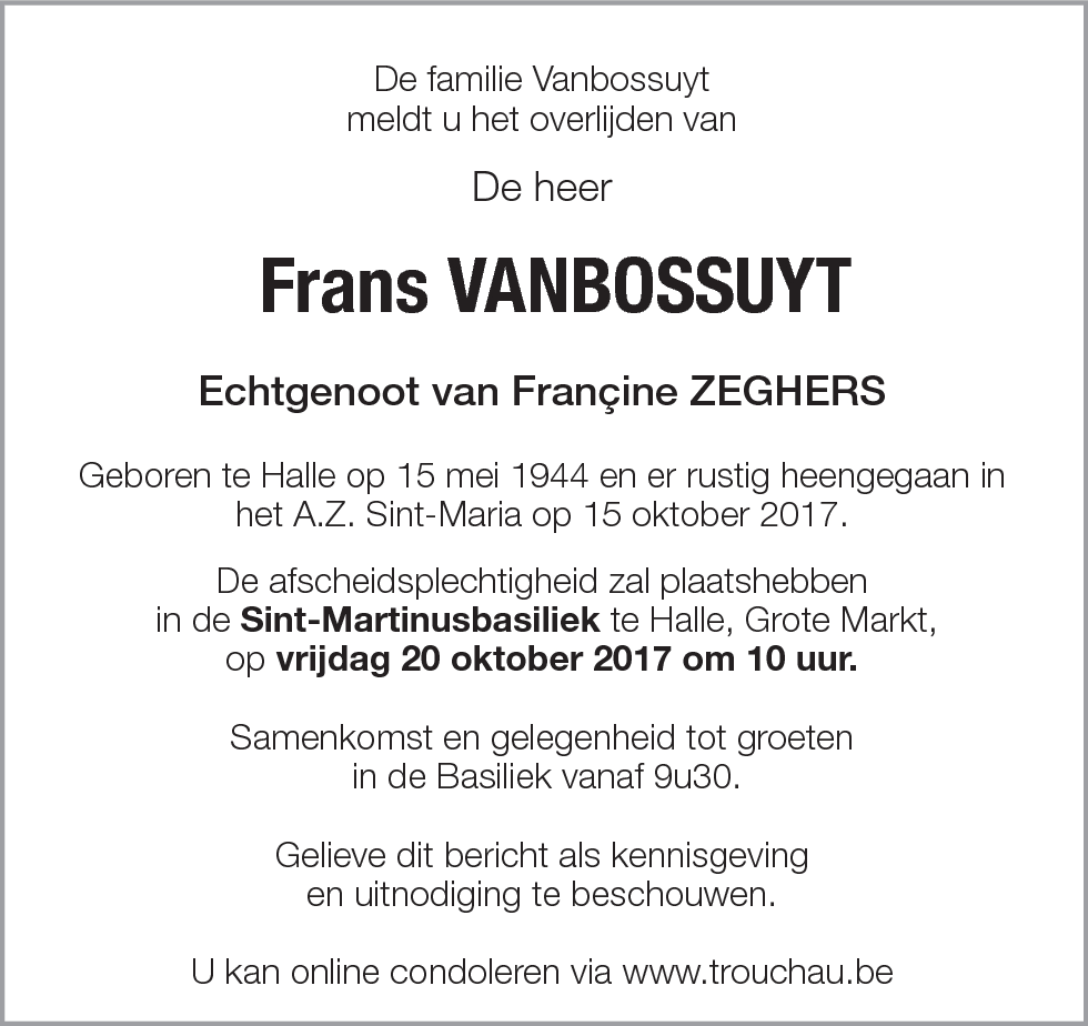 Frans Vanbossuyt