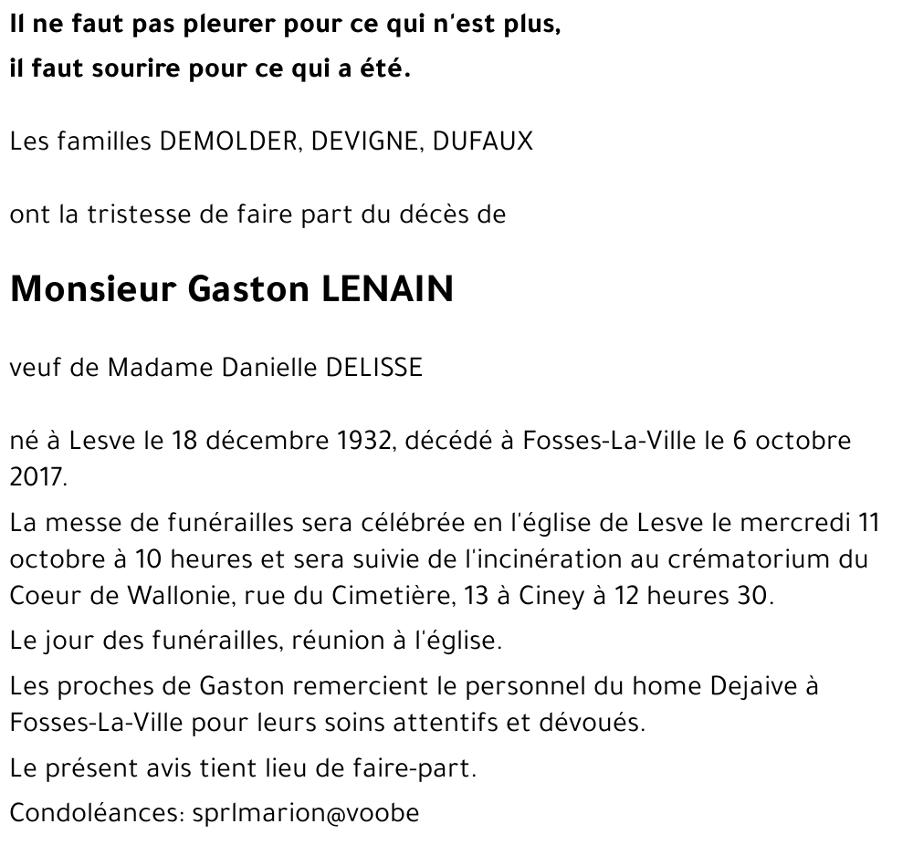 Gaston LENAIN