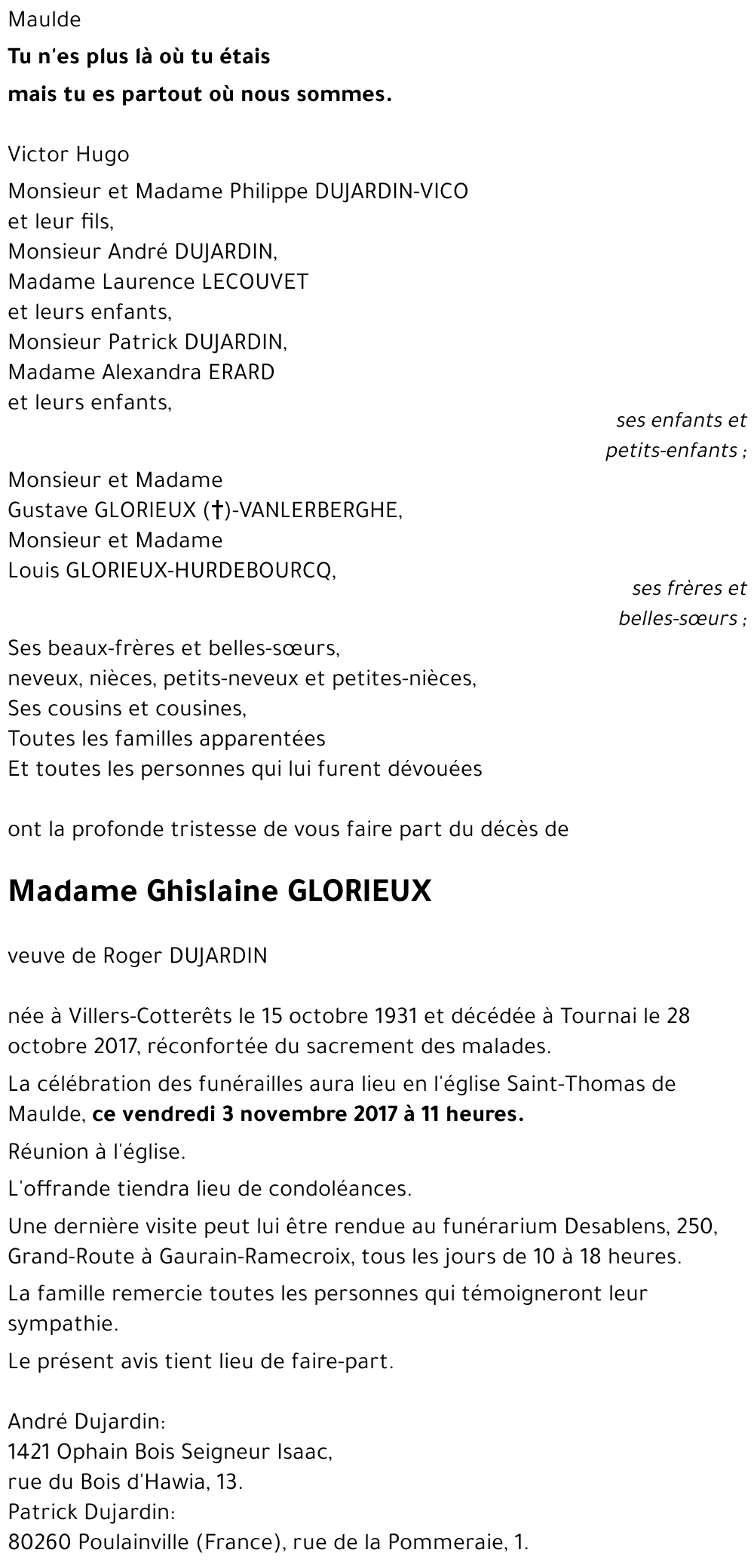 Ghislaine GLORIEUX