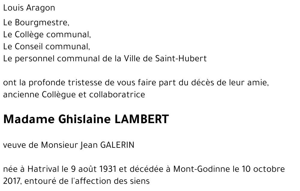 Ghislaine LAMBERT