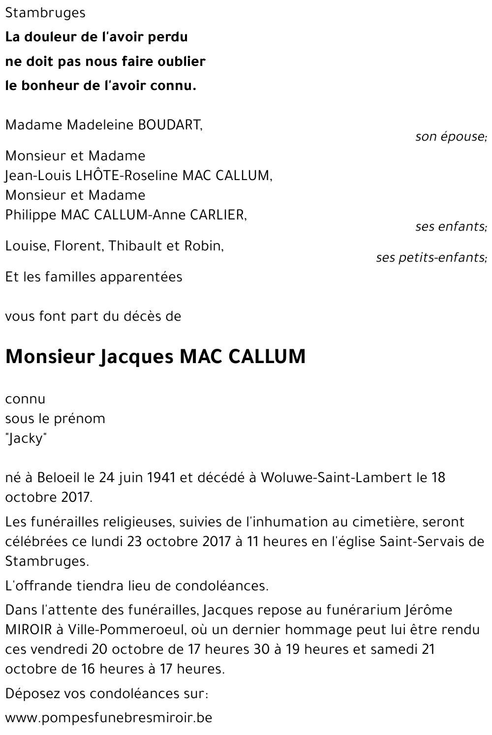 Jacques MAC CALLUM
