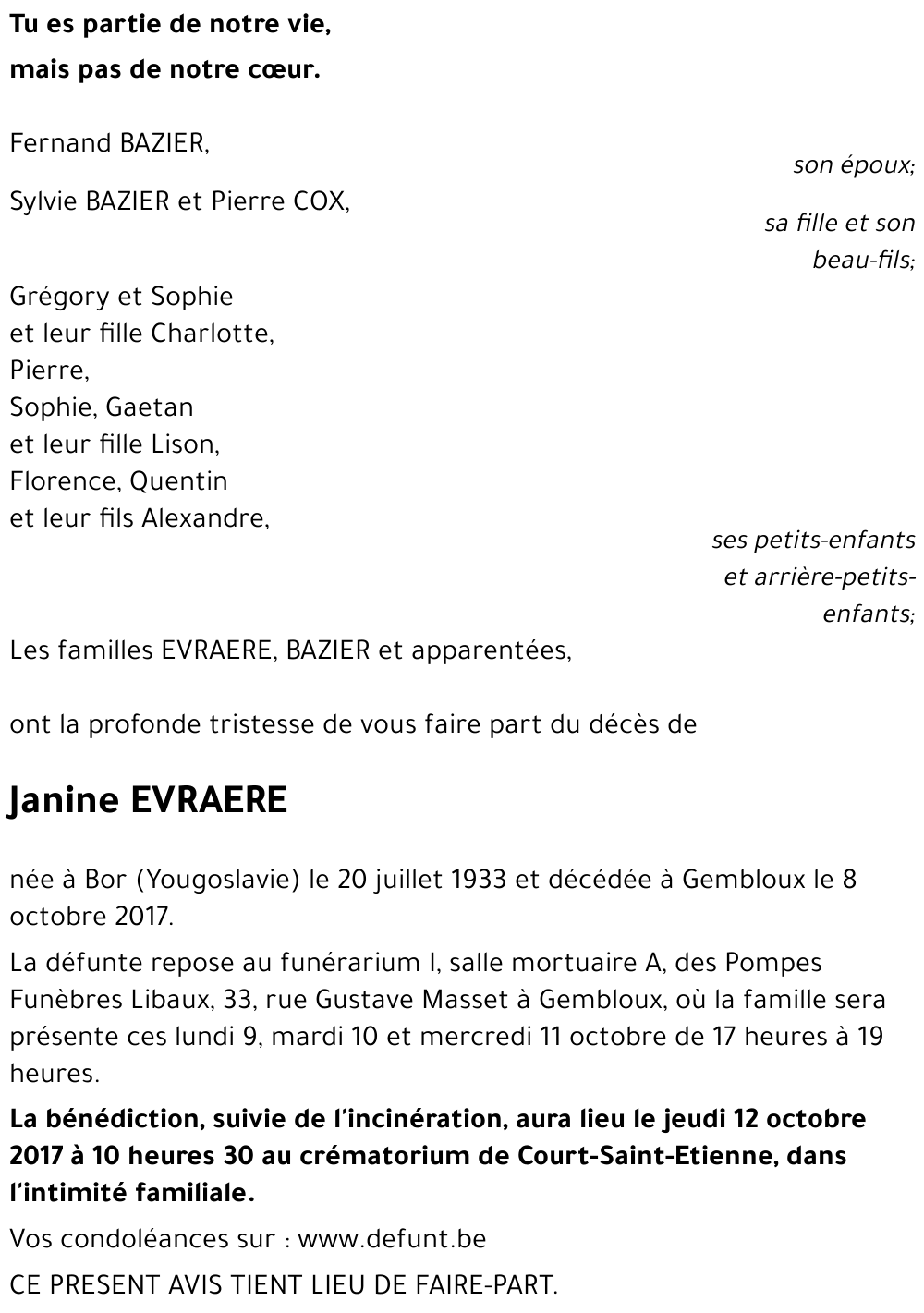 Janine EVRAERE