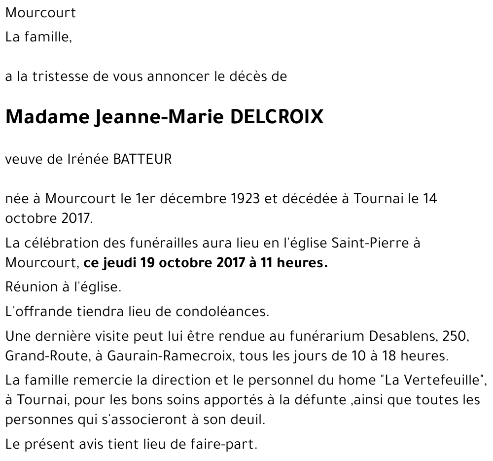 Jeanne-Marie DELCROIX