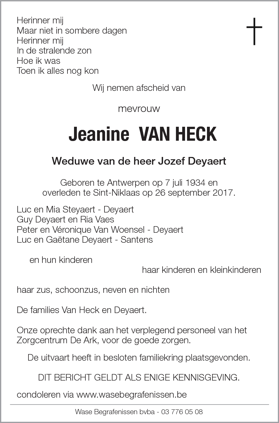 Jeanne Van Heck