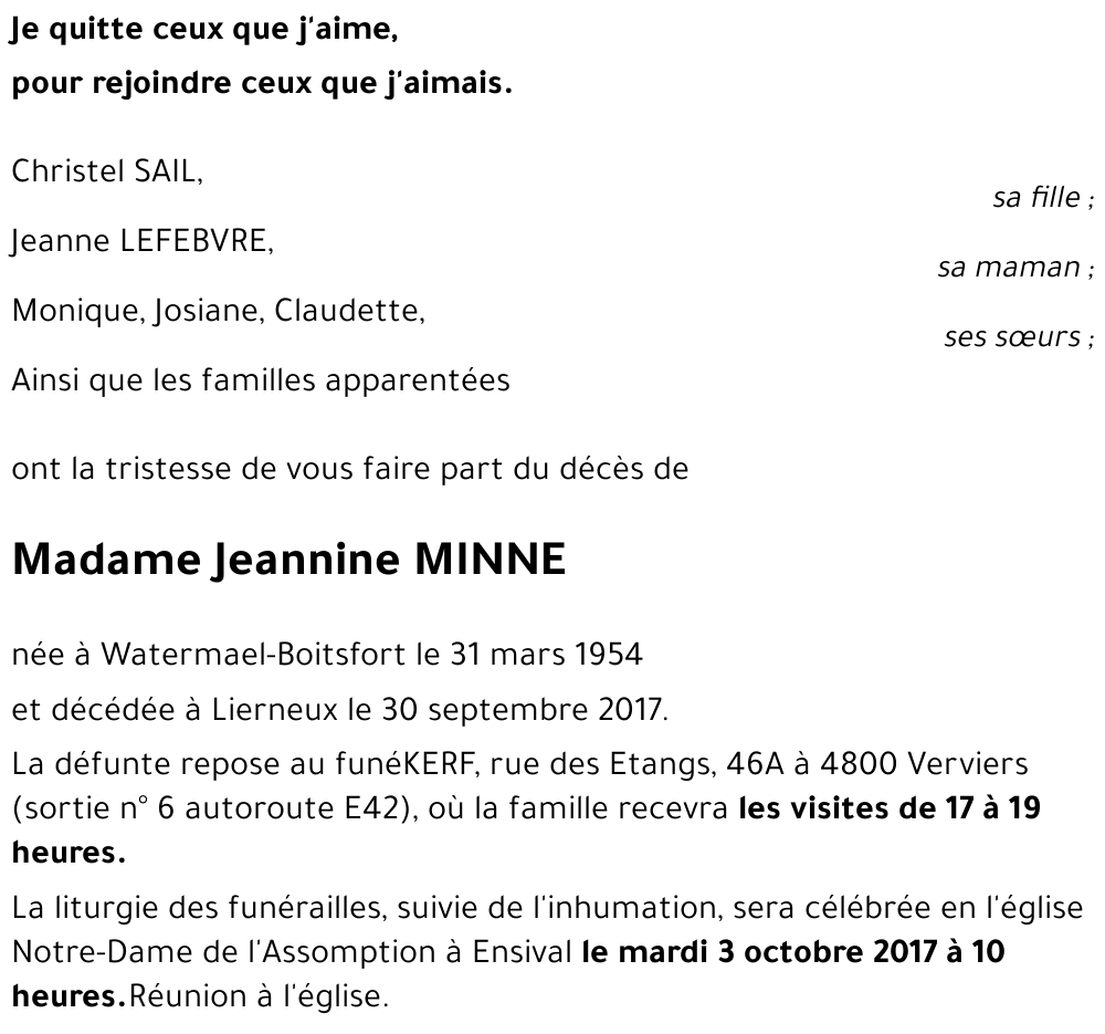 Jeannine MINNE