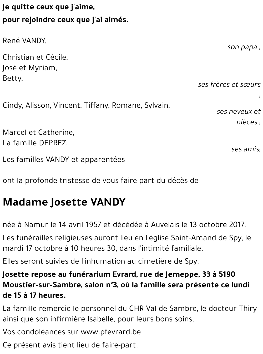 Josette VANDY