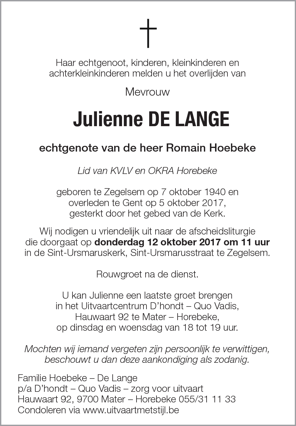 Julienne De Lange
