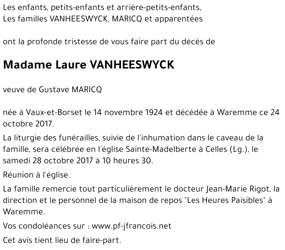 Laure VANHEESWYCK